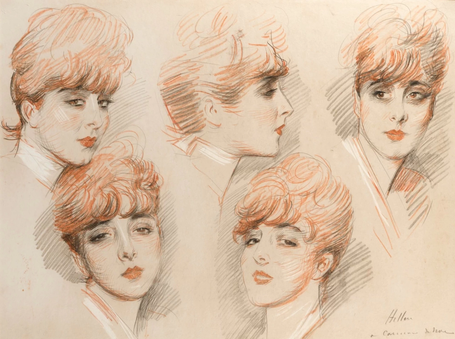 Studi di viso femminile 1
